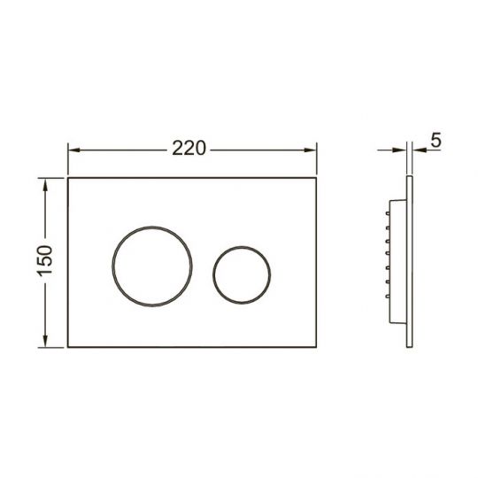 Пластиковая клавиша смыва TECE TECEloop 92409 схема 2