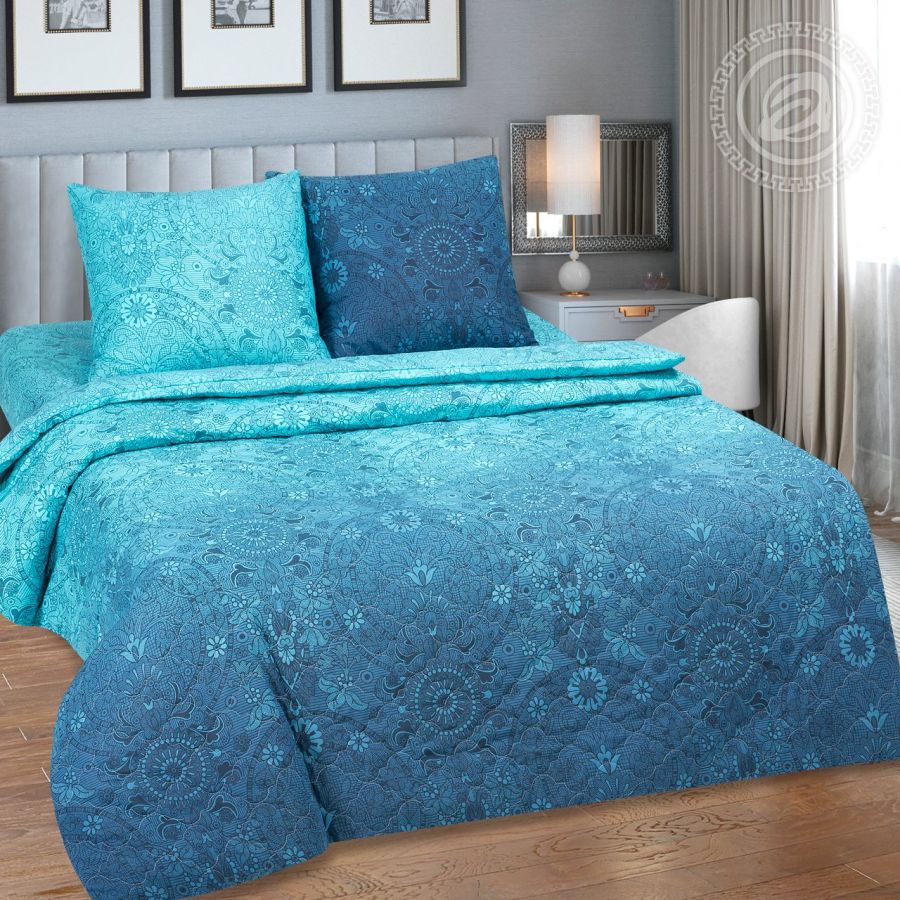 «Притяжение» (Зима - лето) постельное белье Поплин Евро