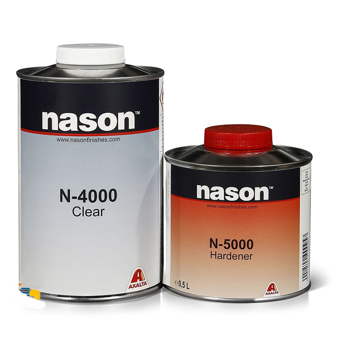 Nason 2К Лак N-4000 MS Clear 1л.+ 5000 Hardener, универсальный активатор, 0,5л.
