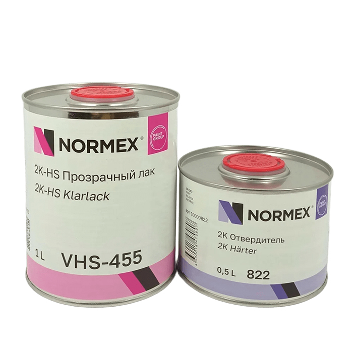 Normex Лак 2К HS 455 1л.+ отвердитель 2К 822, 0,5л.