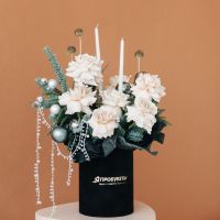 Зимняя композиция со свечами «Торжество»