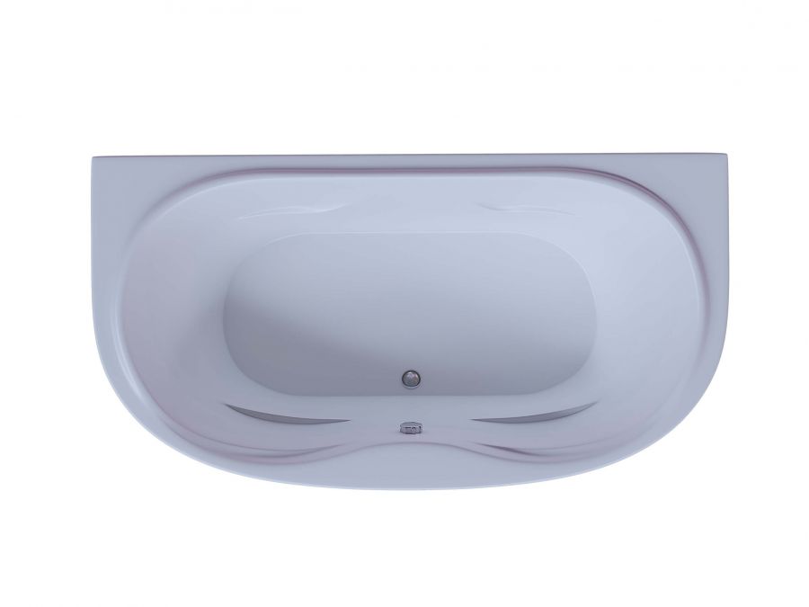 Акриловая ванна Aquatek Мелисса 180x95 радиусная, универсальная, с каркасом и экраном, без гидромассажа