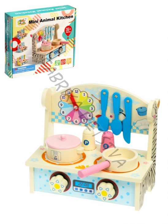 Детская игровая кухня, деревянная