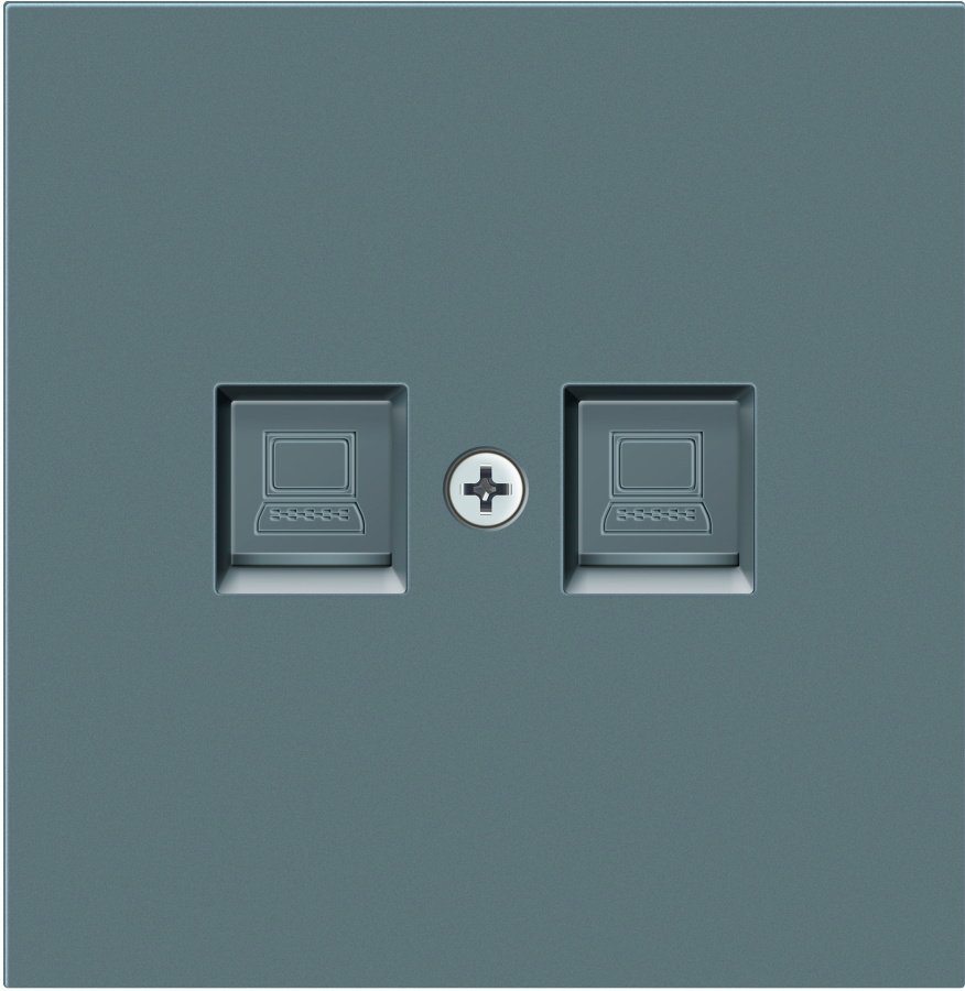 Накладка для розетки RJ45, 2-я, матовый изумруд, серия R98