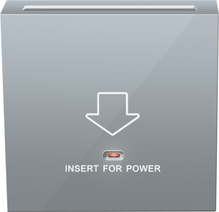 Накладка для карточного выключателя, алюминий, серия R98