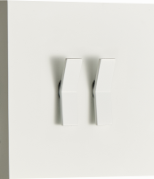 Переключатель на 2 тумблера, клавиша Angle, 10AX 250V, белый, серия N96