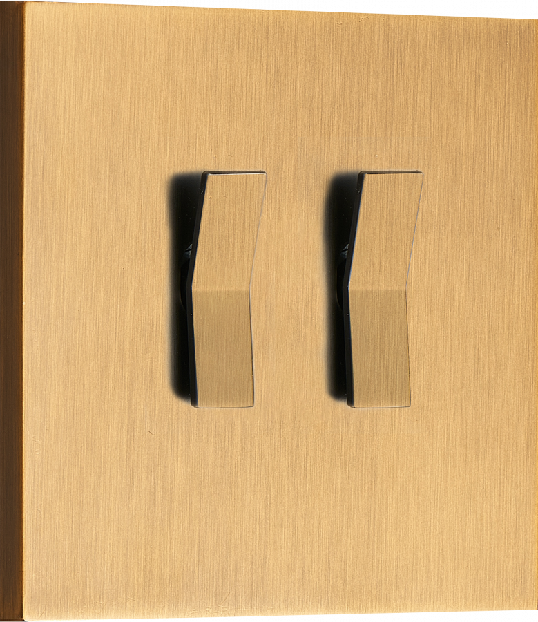 Переключатель на 2 тумблера, клавиша Angle, 10AX 250V, латунь, серия N96