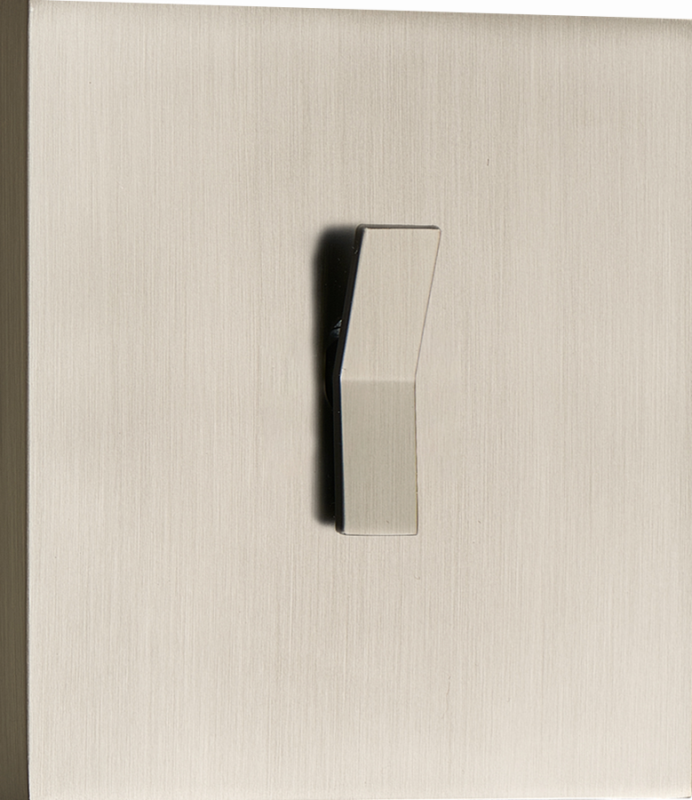 Выключатель звонкового типа на 1 тумблер, клавиша Angle, 10AX 250V, никель, серия N96