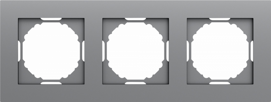 Рамка 3-я, матовый серый, серия A07