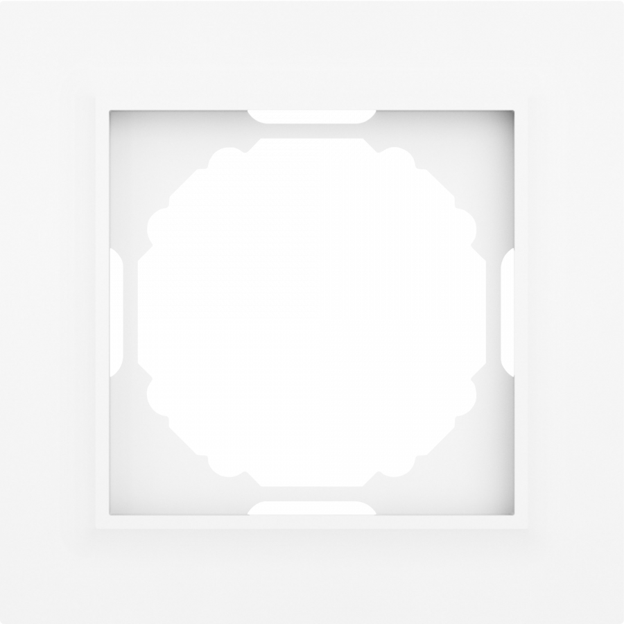 Рамка 1-я, Wave глянцевый белый, серия A07