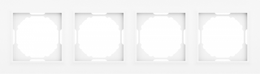 Рамка 4-я, Wave глянцевый белый, серия A07