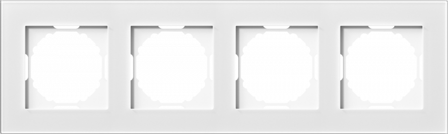 Рамка 4-я, Natural белое стекло, серия A07