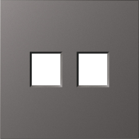 Накладка 2-я для розеток RJ45, TV, SAT, матовый титан, серия S08