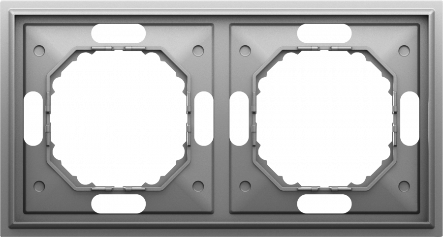 Рамка 2-я, серый графит, серия S08