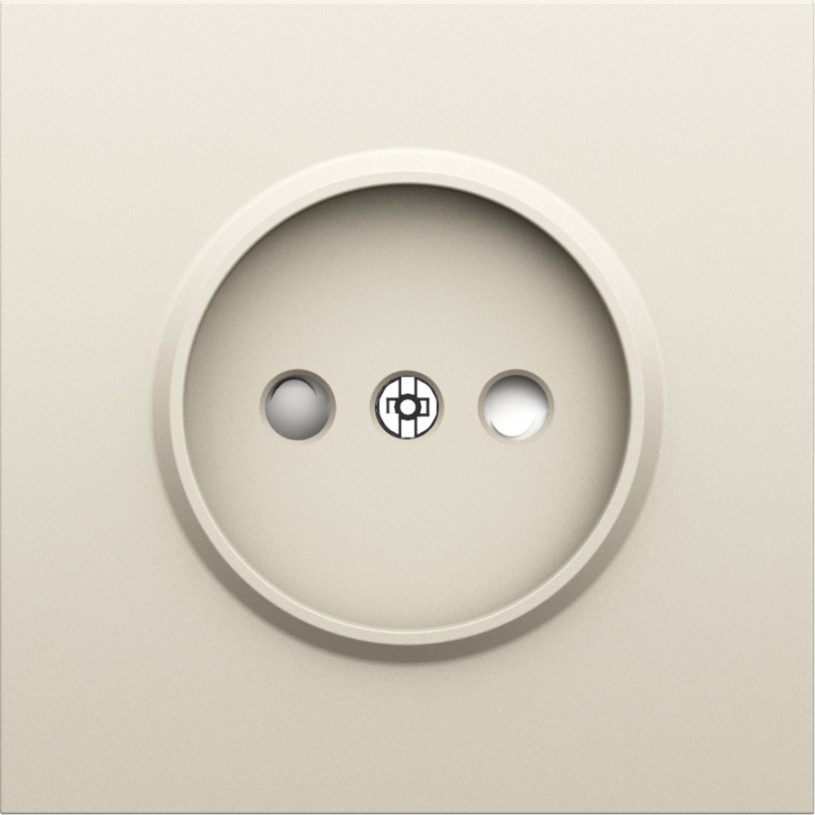 Накладка для розетки без заземления, со шторками 16A 250 В~, слоновая кость, серия S08