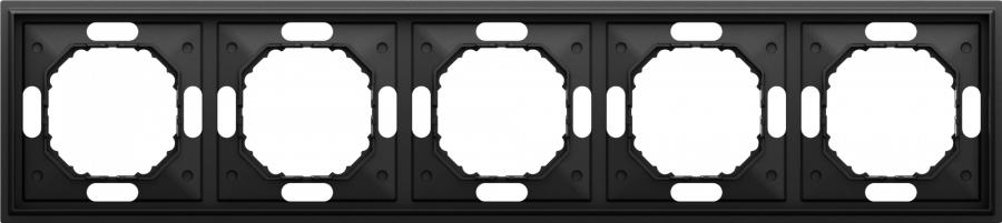 Рамка 5-я, черный графит, серия S08