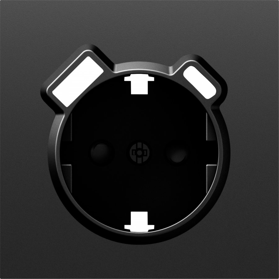 Накладка для розетки Schuko с зарядным устройством USB A+C, со шторками 16A 250В, черный графит, серия S08