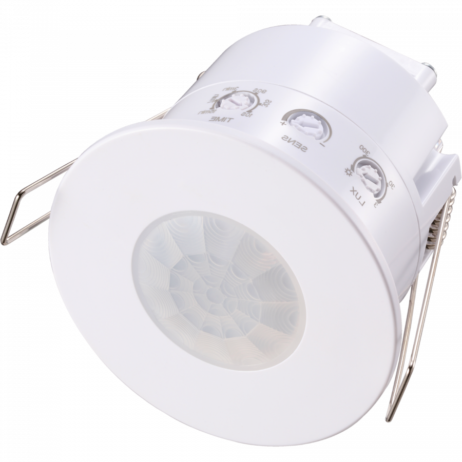 Датчик реального присутствия потолочн. встроенный, 3-х пров. 360?, макс. 2000Вт. 2-6 м, IP54, белый