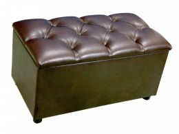 Пуф с ящиком (ш800*г400*в430мм) экокожа коричневая