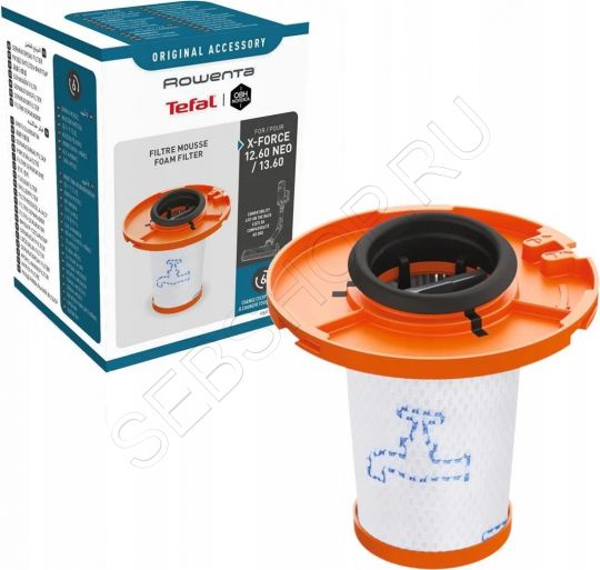 Фильтр-сепаратора пылесоса TEFAL серий X-FORCE FLEX 12.60, 13.60, 14.80 моделей TY9...   Артикул ZR009014.