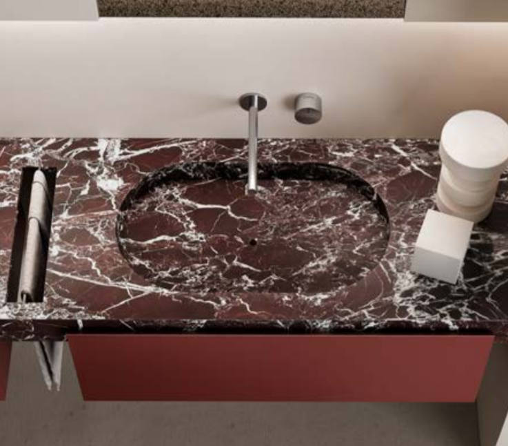 Изображение Раковина интегрированная Antonio Lupi Fortepiano RUGA 60х47 см в комплекте со столешницей