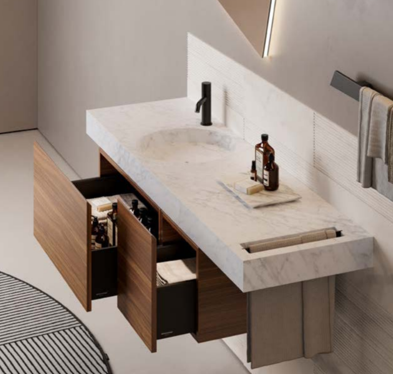 Раковина интегрированная Antonio Lupi Fortepiano BUCA 40 см в комплекте со столешницей ФОТО