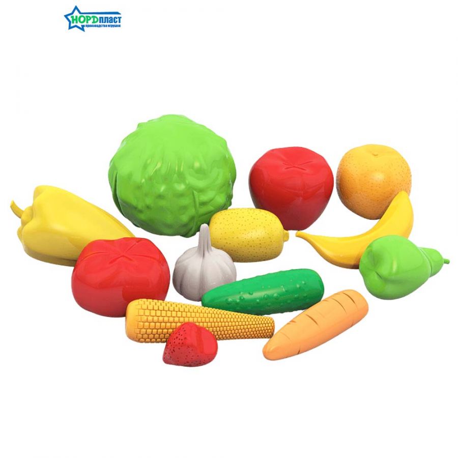Набор "Фрукты, овощи" (13 предметов в сетке)