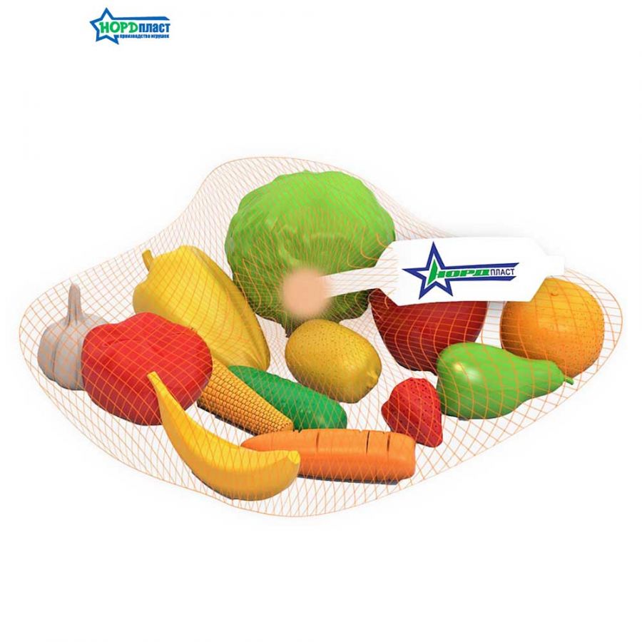 Набор "Фрукты, овощи" (13 предметов в сетке)