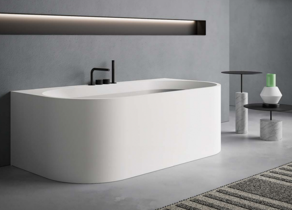 Ванна Antonio Lupi OASI OASI63 170х85 см из материала Cristalplant отдельностоящая, пристенная, в нишу или в угол ФОТО