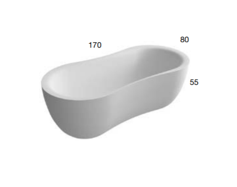 Отдельностоящая ванна Antonio Lupi FIDA FIDAMOOD 170х80 см ФОТО