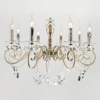 Подвесная люстра Ravenna 10104/8 античная бронза/прозрачный хрусталь Strotskis