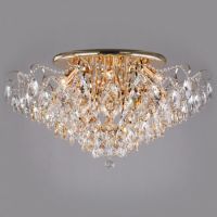 Потолочная люстра Crystal 10081/12 золото/прозрачный хрусталь Strotskis