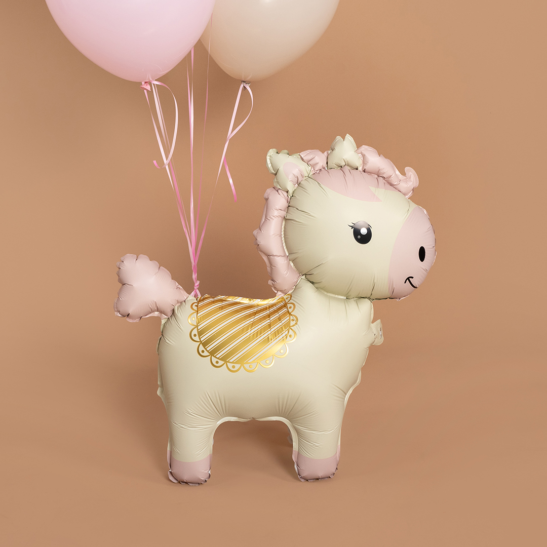 Лошадка маленькая ходячий шар фольгированный с воздухом