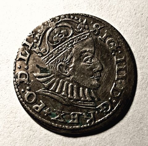3 гроша 1588 Рига Польша R2 Редкость UNC