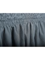 Комплект чехлов на 3-х местный диван и 2 кресла с оборкой Жаккард , серый