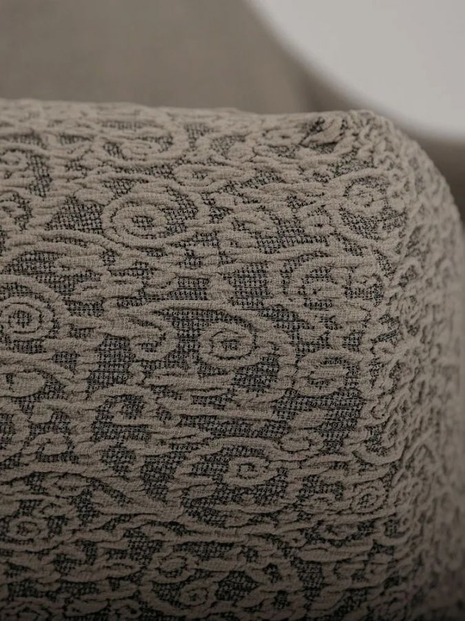 Комплект чехлов на  диван и 2 кресла без оборки Жаккард  ,капучино