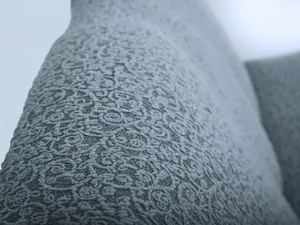 Чехол на угловой диван без оборки Жаккард,,серый