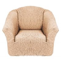 Чехол на кресло без оборки 1 шт., карамельный