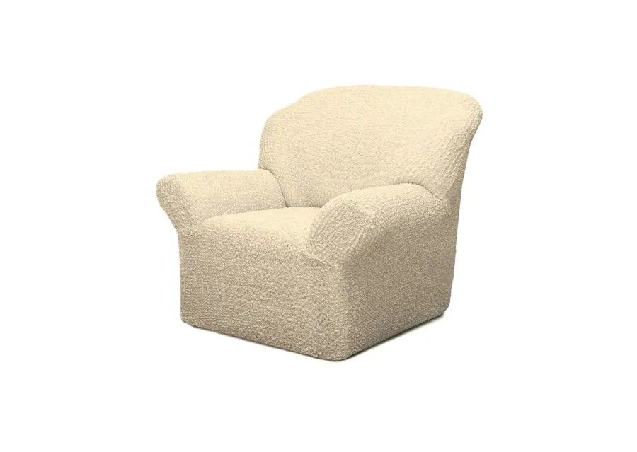 Чехол на кресло  без оборки 1 шт.  Шёлковый Жаккард ,персиковый