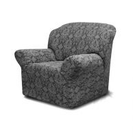 Чехол на кресло без оборки 1 шт. Жаккард ,серый