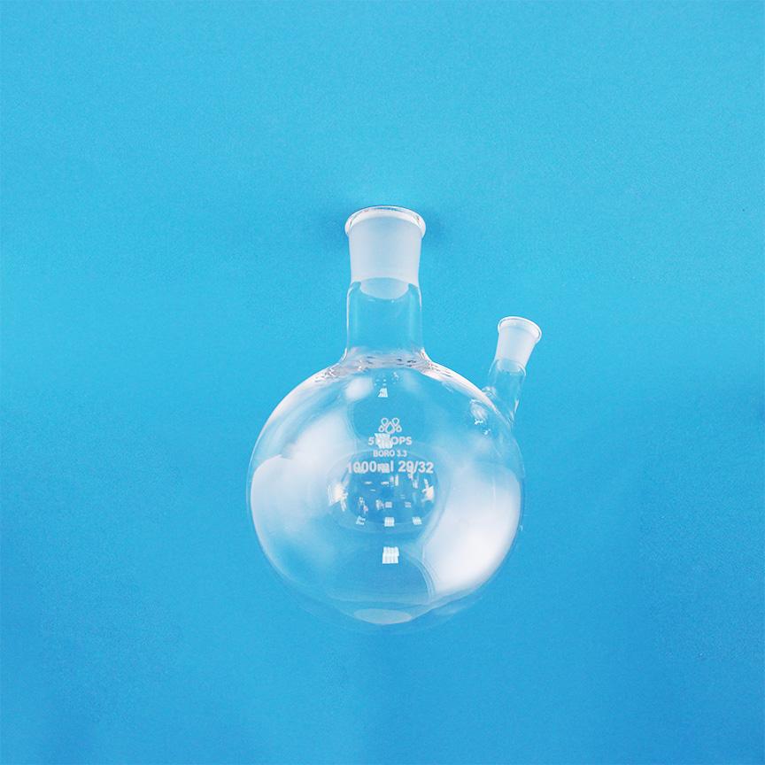 Колба круглодонная двугорлая Labdevices КГУ-2-1-1000, на 1000 мл, шлифы 29/32-14/23