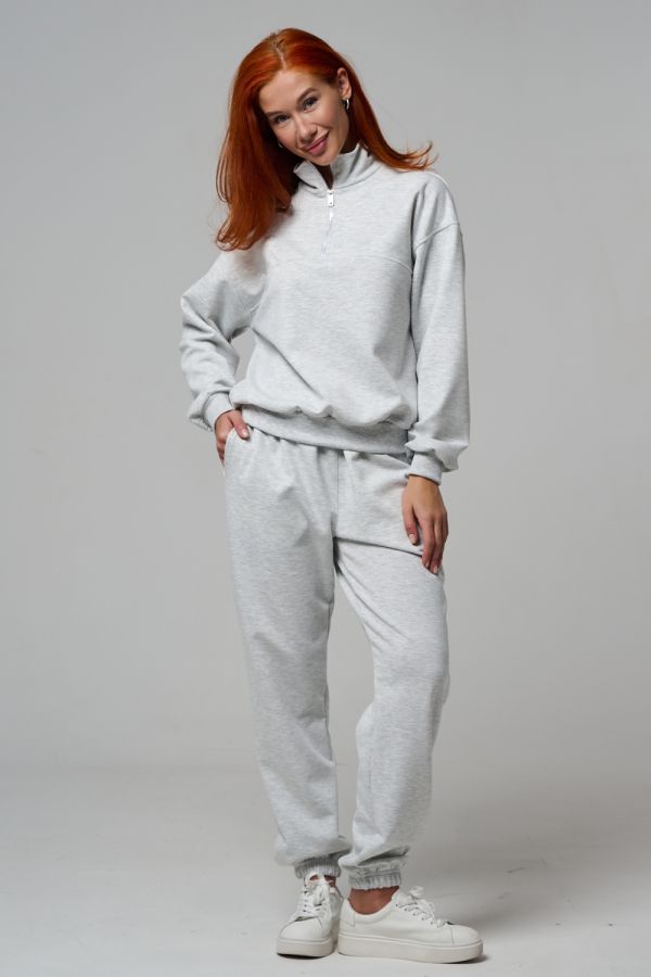 7485W костюм женский [серый (меланж)]