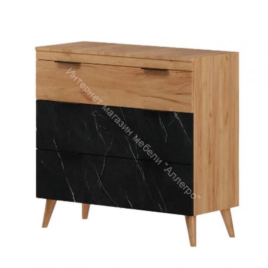 Комод  Ольга 4 Дуб золотистый/Креатель