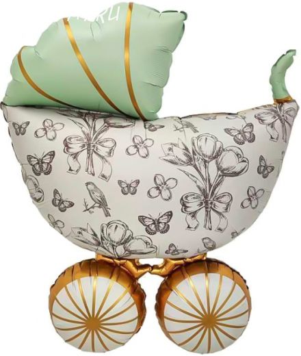 Коляска зел(сатин) 91см