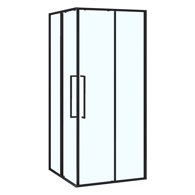 Душевое ограждение Azario SHANGHAI 100х100 квадрат, черный матовый AZ-R43-100-MB-CL