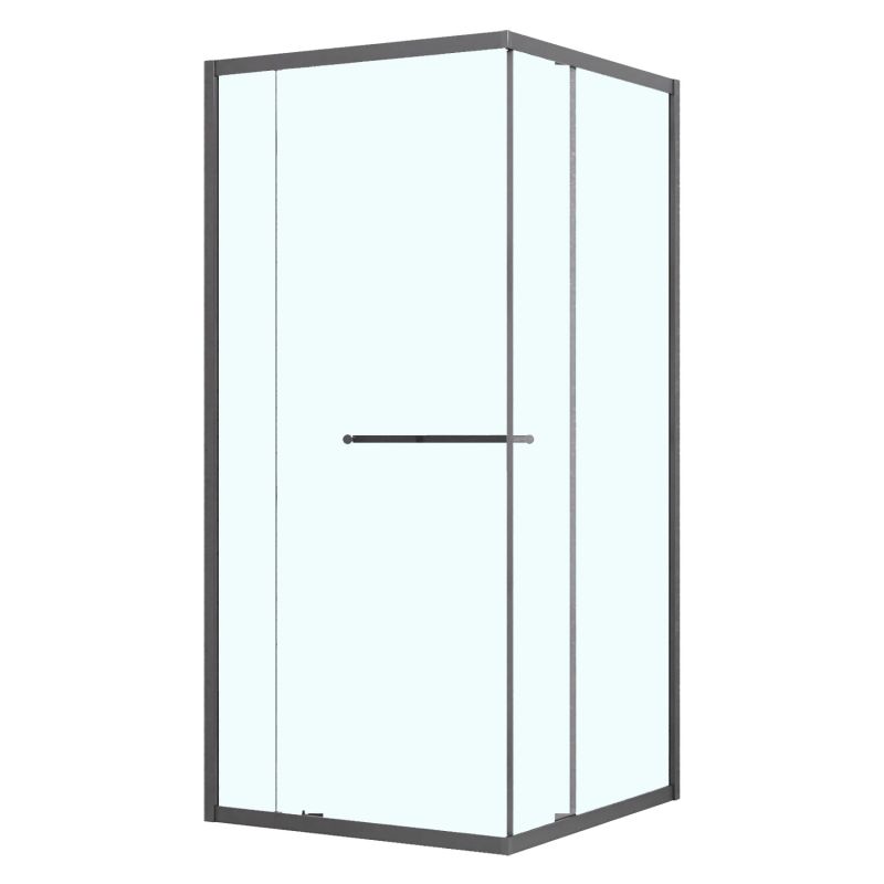 Душевое ограждение Azario MONAKO 100х100 сдвижная дверь, графит матовый AZ-L47-100-MGR-CL