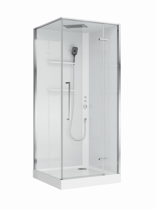 Душевая кабина BelBagno UNO-CAB-A-1-90-C-Cr-Bi-TOP-R, правая