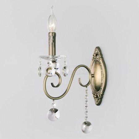 Бра Ravenna 10104/1 античная бронза/прозрачный хрусталь Strotskis