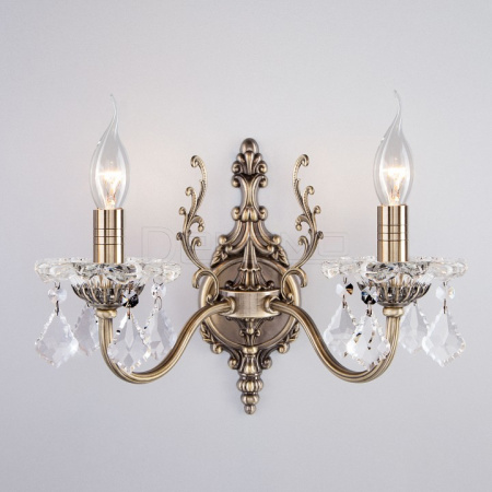 Бра Elisha 3281/2 античная бронза/прозрачный хрусталь Strotskis