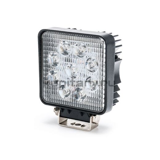 Светодиодная фара 27 Ватт дальнего света квадратная 55мм FR2324